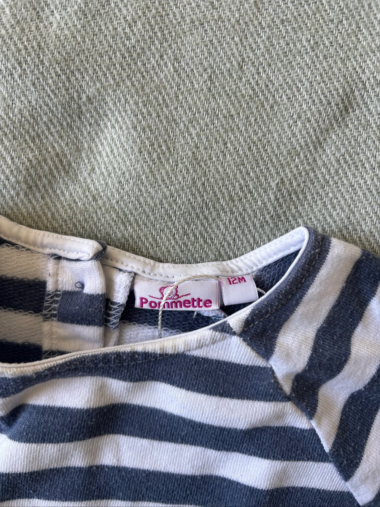 159/ Striped Petticoat Jean Dress - Pommette - 12 months – photo 2